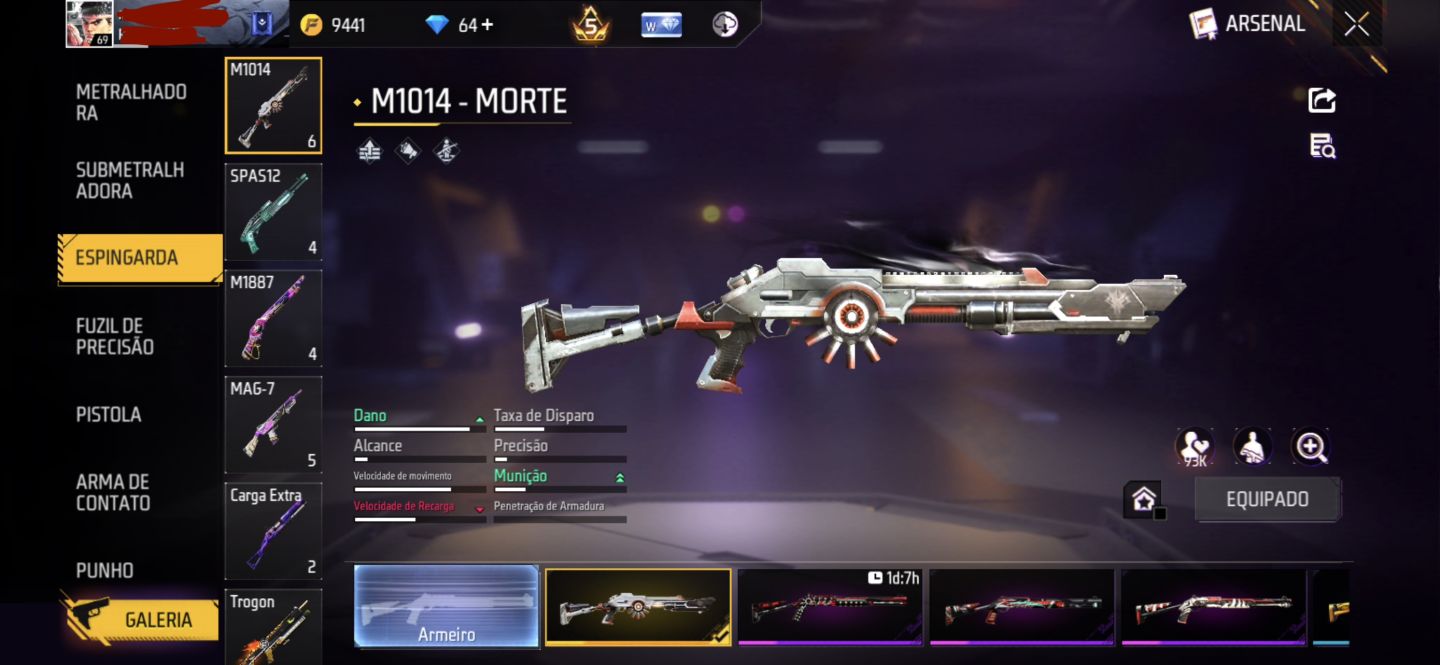 CONTA FREE FIRE ANTIGA - COM 5 DINOS!