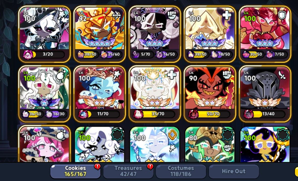 Cookie run kingdom acc(almost ALL cookies and limites caracteres)