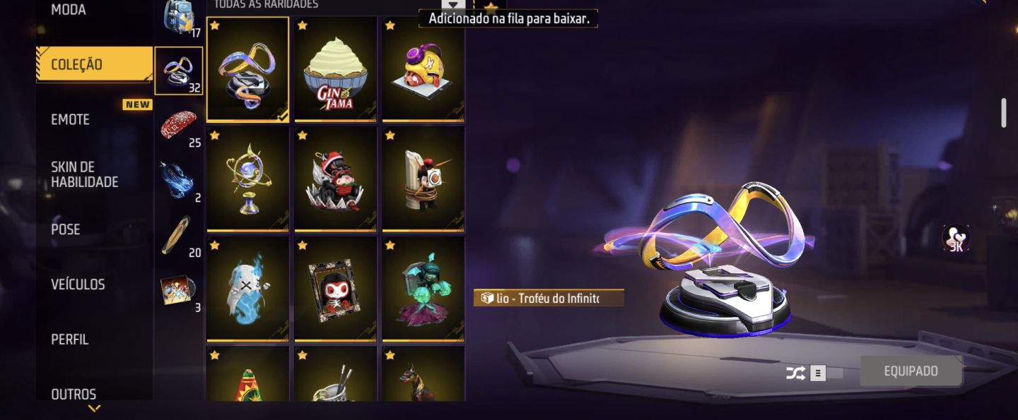 CONTA FREE FIRE INICIANTE