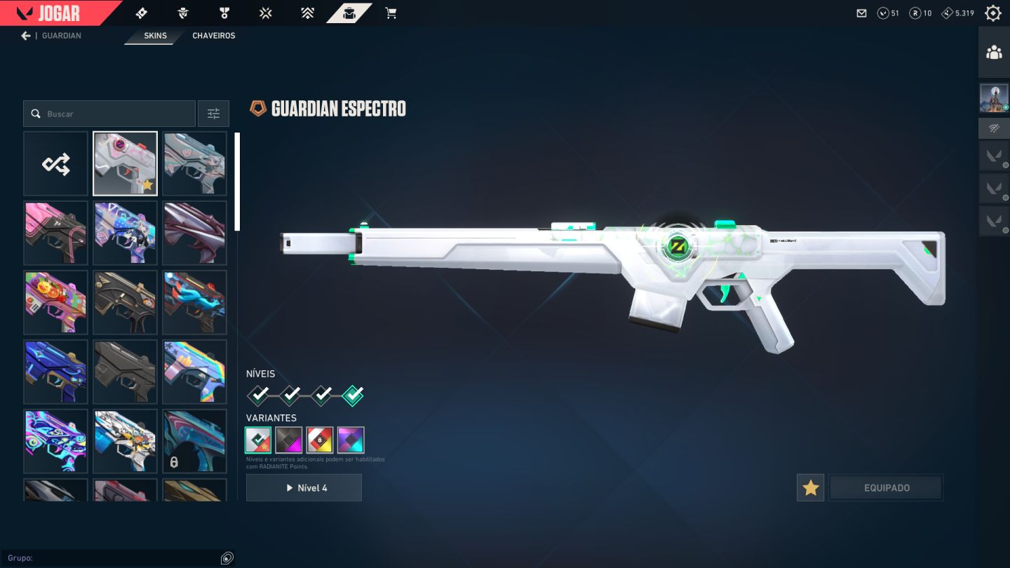 Conta Valorant, Peek ELO IMT, SKINS de todas armas e mais de 10 passes