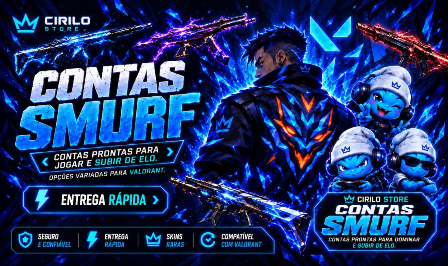 CONTAS SMURF VALORANT | COMPETITIVO | CIRILO STORE