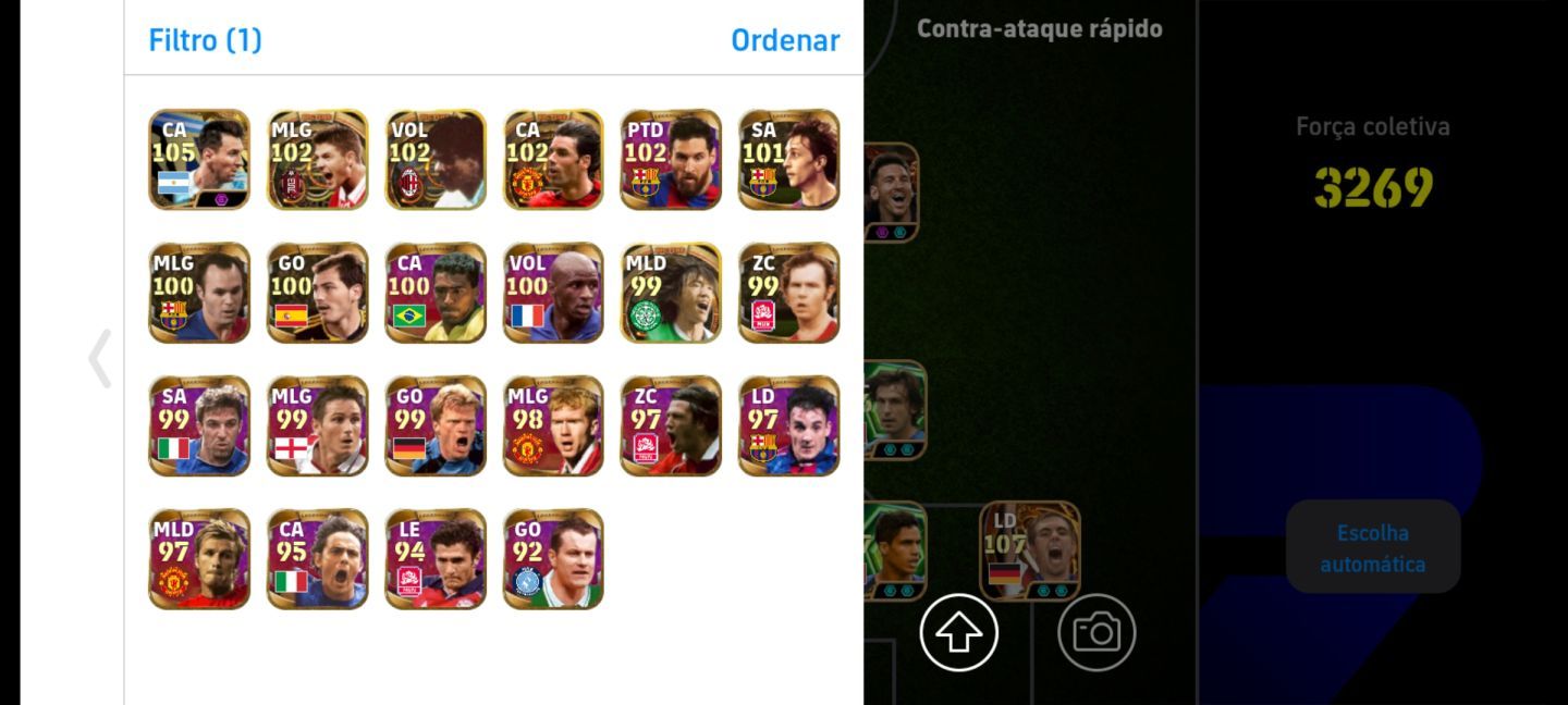 CONTA EFOOTBALL RARA! PELÉ 108 + MESSI BLITZ + VILLA BLITZ + VIEIRA PRIME+++!
