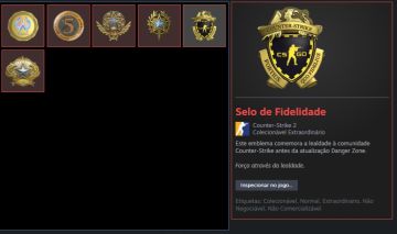 CONTA CS2 PRIME - 6 MEDALHAS (PREMIER DISPONIVEL) - 1K HORAS DE CS - 100% SEGURO