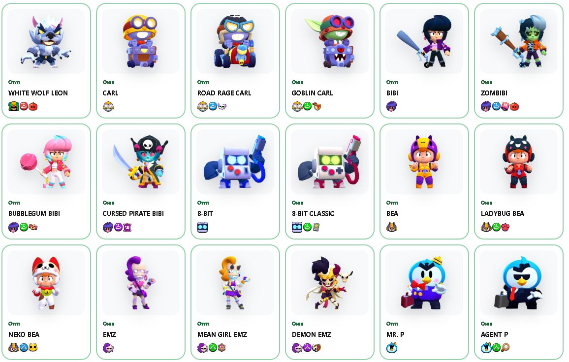 CONTA BRAWL STARS | RARA | ANTIGA | 30 MIL TROFÉUS | 72 BRAWLERS | 164 SKINS