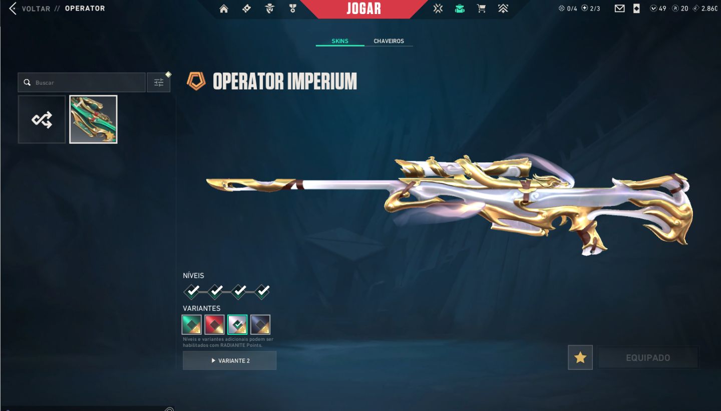 CONTA VALORANT - VARIAS SKINS - RANK GOLD - NVL 266