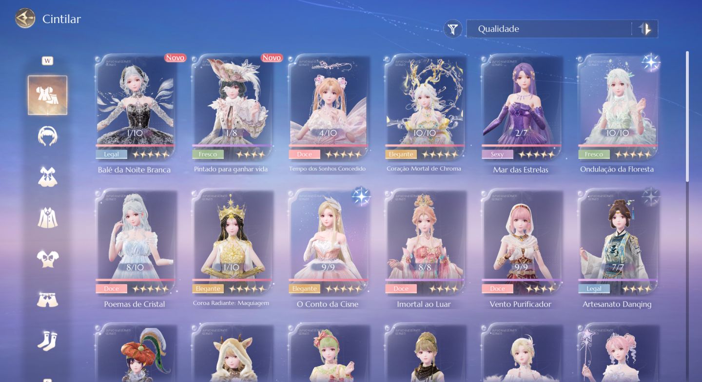 Conta Infinity Nikki | Servidor Americano | 3 Looks 5 estrelas Completos