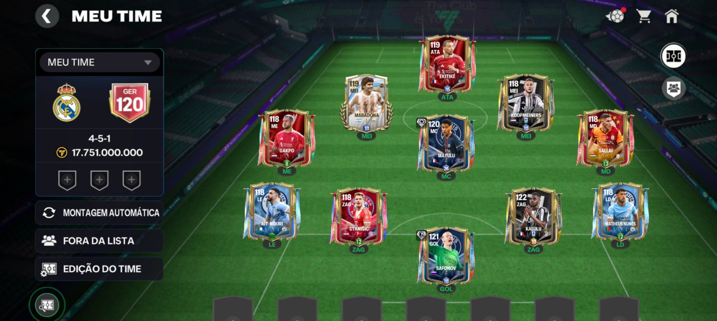 CONTAS FC MOBILE com GER 121 | GER 120
