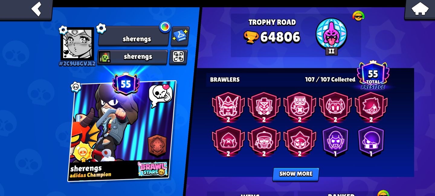 CONTA BRAWL STARS COM TODOS BRAWLERS