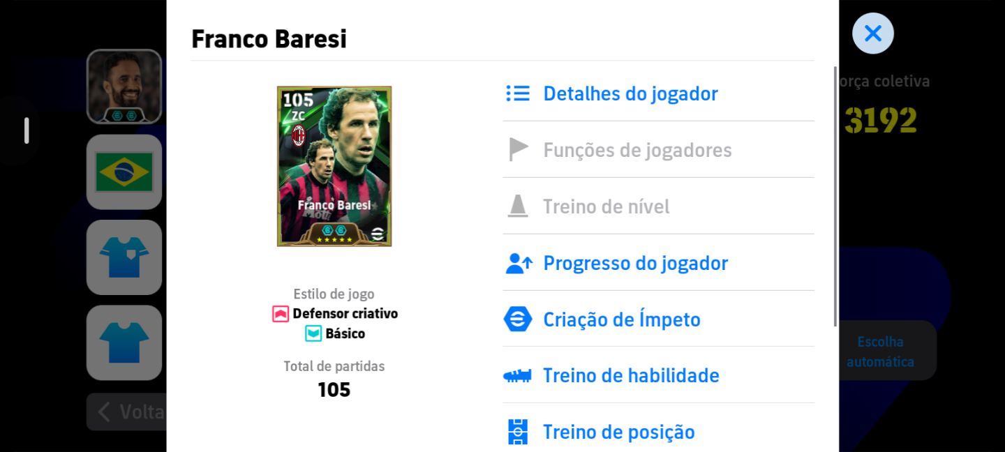 CONTA EFOOTBALL | 3192 FORÇA COLETIVA | Roberto Carlos, Neymar Jr
