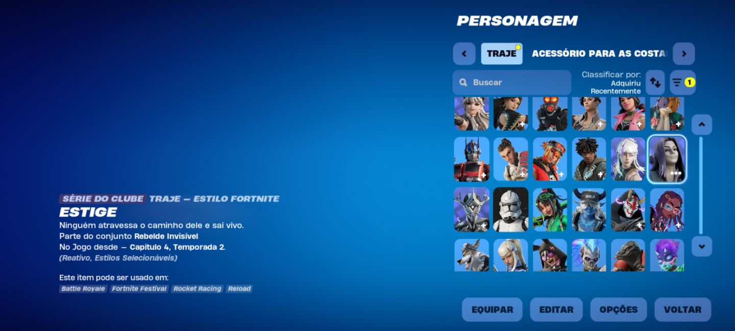 Conta epic games e fortnite com várias skins/ Power Rangers