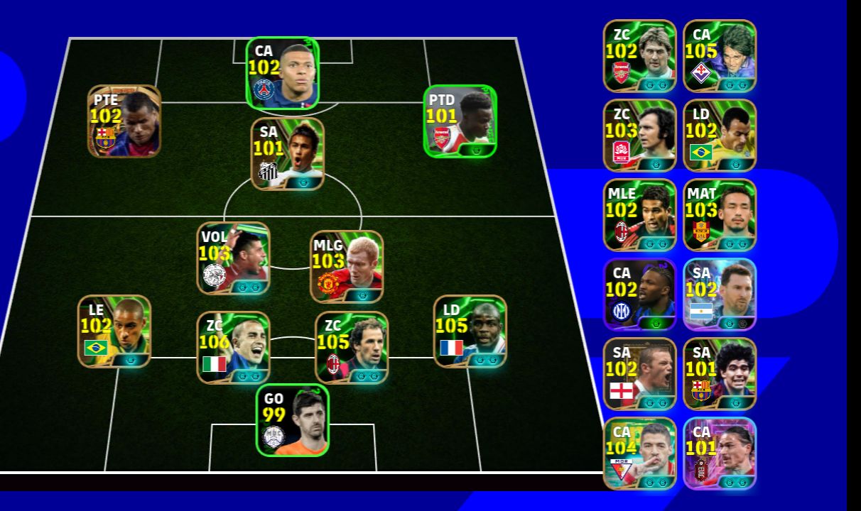 CONTA EFOOTBALL | 3192 FORÇA COLETIVA | Roberto Carlos, Neymar Jr