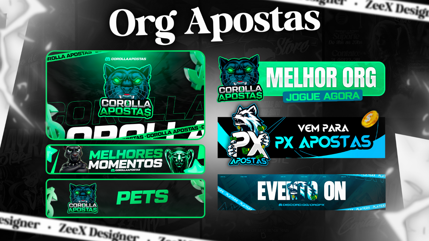 VÍDEOS E GIFS ANIMADOS - OVERLAYS, ORG DE APOSTAS, ATENDIMENTO ON E MUITO MAIS!