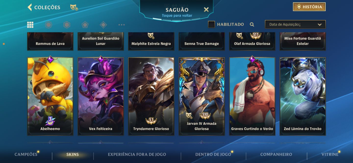 Conta Wild Rift Mestre 3 full champs, 82 skins