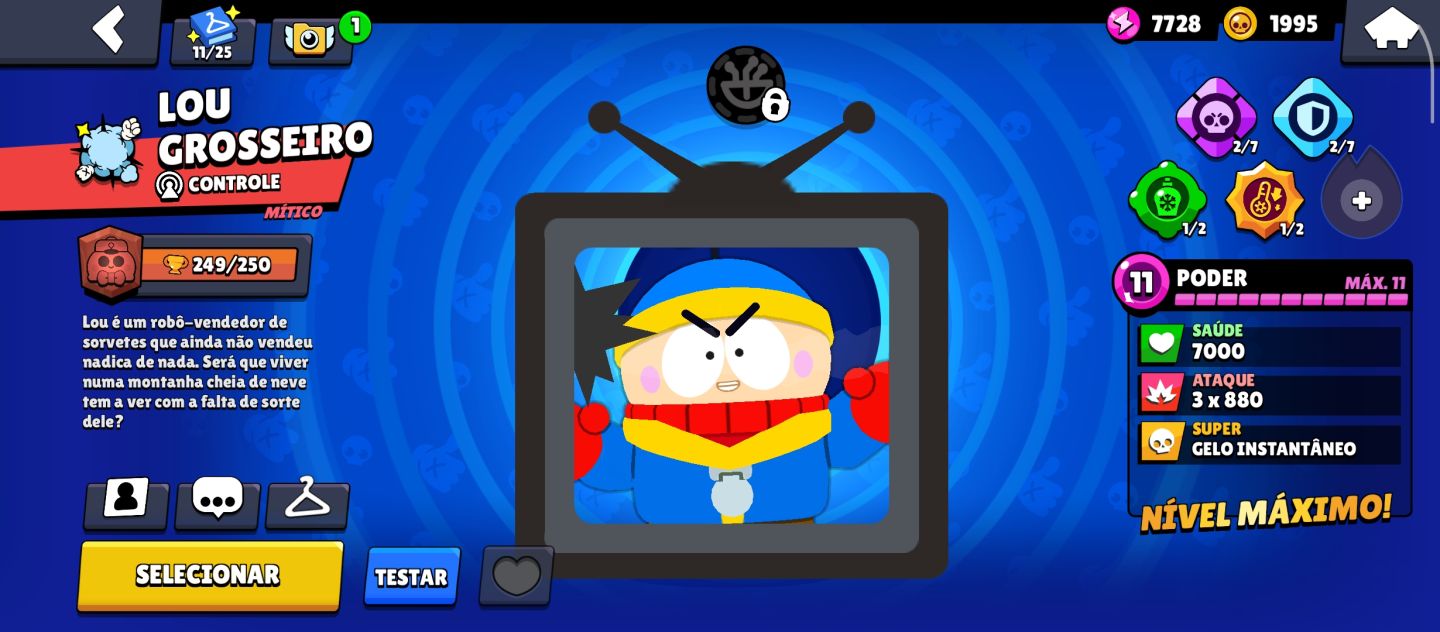 Vende se conta de Brawl Stars, bem gemada, com várias skins, mais de 10 passes.