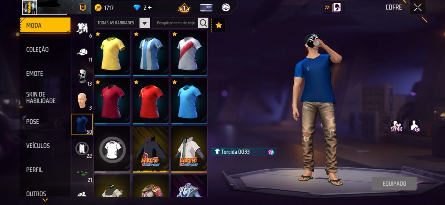 CONTA DE FREE FIRE COM SKIN RARA DO ITACHI!