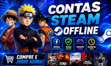 CONTAS STEAM OFFLINE | ENTREGA AUTOMÁTICA | ESCOLHA SEU JOGO FAVORITO