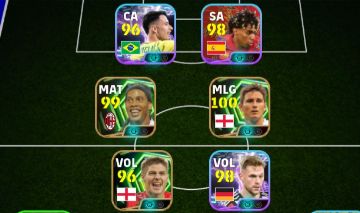 Conta efootball com Ronaldinho e F. Lampard