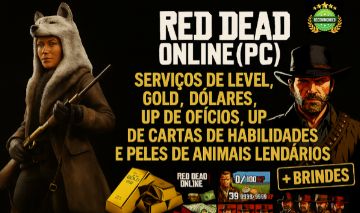 [RED DEAD 2 ONLINE](PC) 120 Leveis +10.000 GOLD Bars +700.000 DÓLARES +BRINDES.