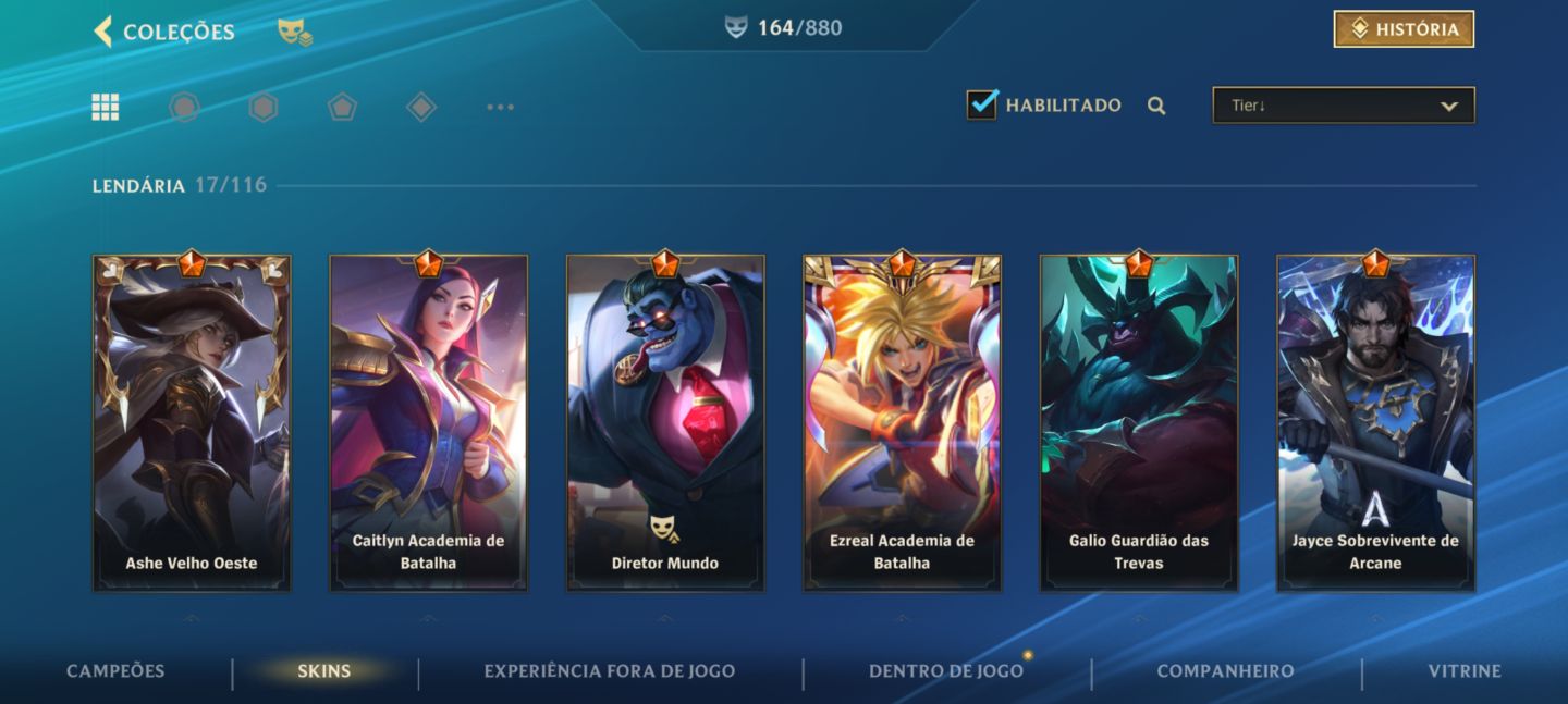 Conta main ADC! Muitas Skins!