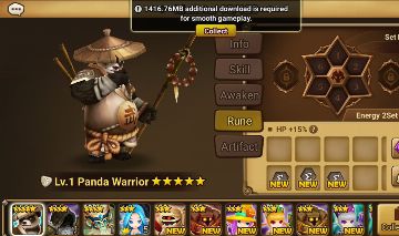Compte Starter Summoners War - Guerrier Panda Lumière (Light) - Toutes Plateformes (Android/iOS/PC)