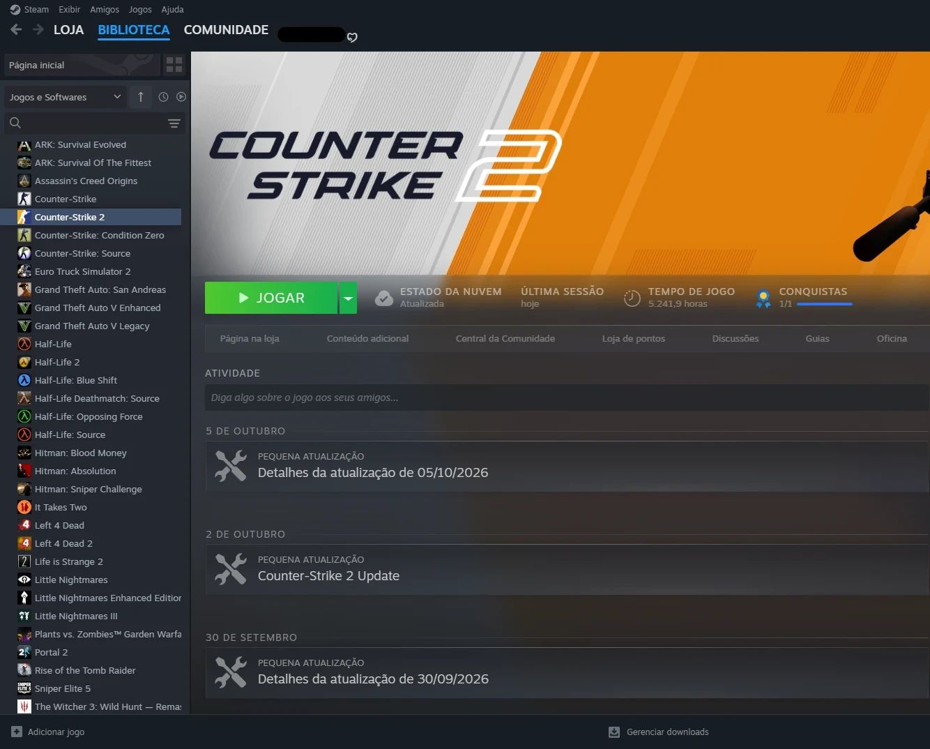 [17 Medalhas + Level 50 Steam + 5K Horas + 32 Jogos]