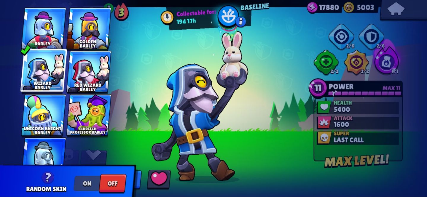 Conta de brawl stars com shelly estelar/Rico old/barley mago/papai mike