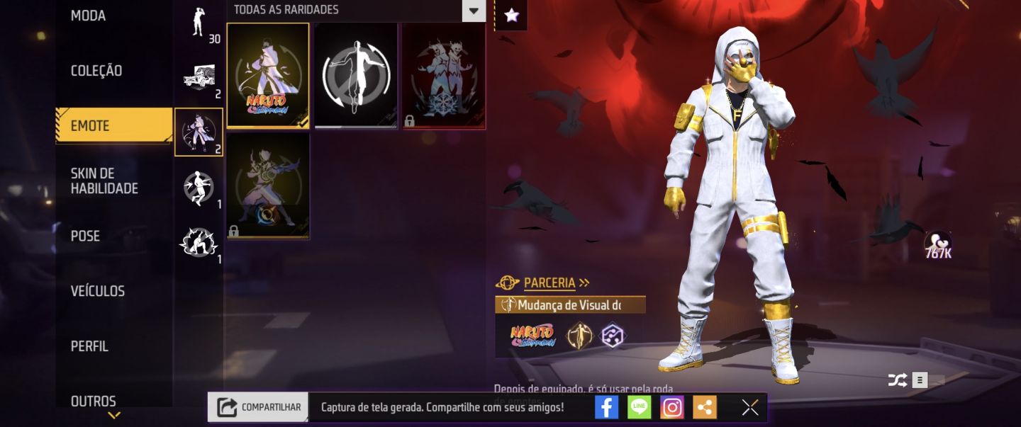CONTA FREE FIRE COMPLETA E MUITO BEM RECHEADA! Bem gemada
