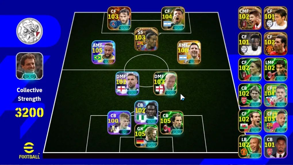 CONTA EFOOTBALL 3200 FC |MESSI 108 |NEYMAR 105 | BARESI 105 | KAHN 105 | 4.2M GP