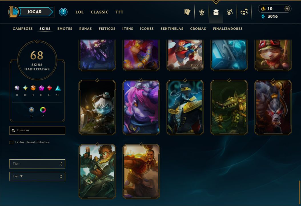 SKIN LENDÁRIA DEUS-REI DARIUS + [ QUASE 100 SKINS HABILITADAS ] + [ TROCA NICK ]