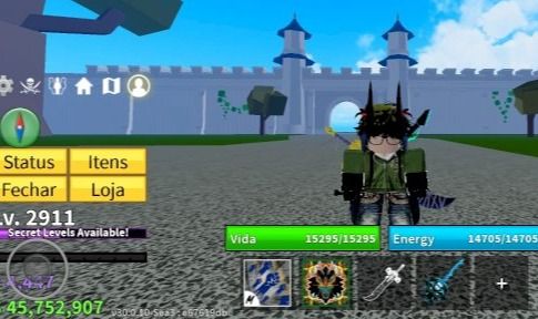 CONTA BLOX FRUITS SUPER UPADA COM VARIAS PERM