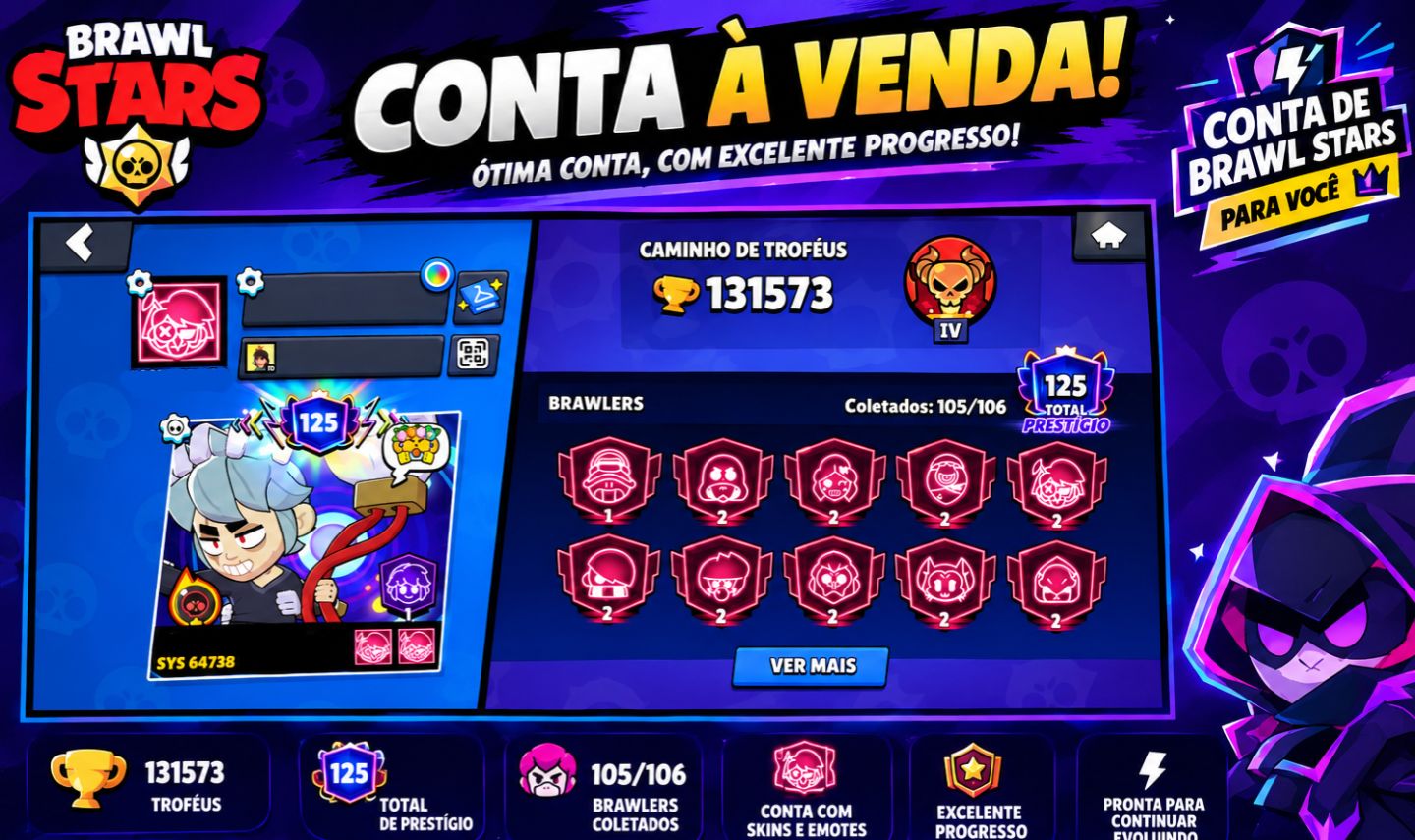 CONTA DO BRAWL STARS 2019