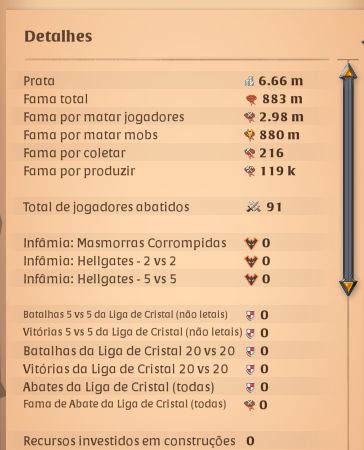 CONTA ALBION ONLINE 883M DE FAMA