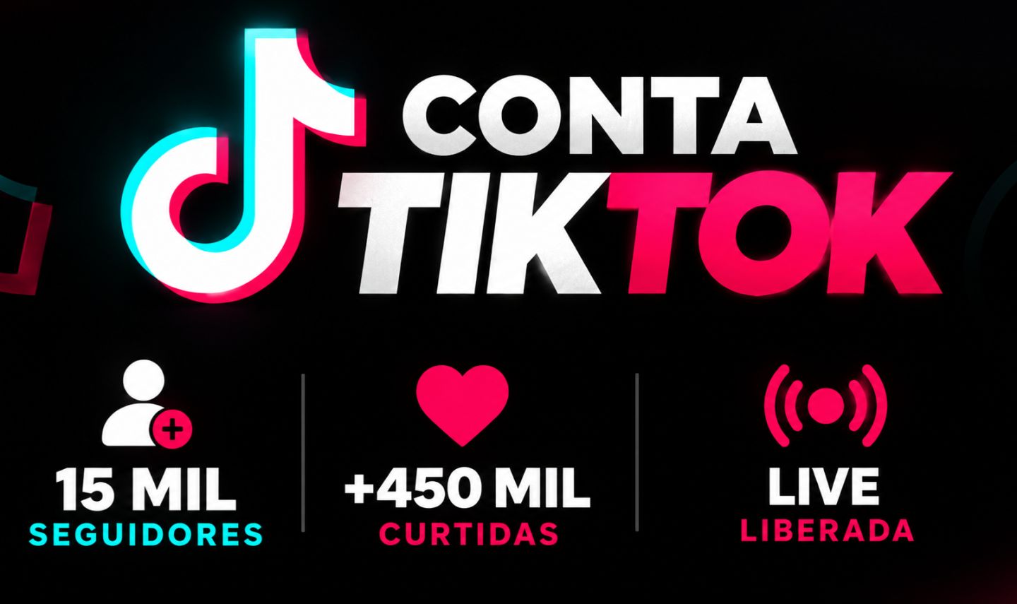 CONTA TIKTOK 15K+ | SEGUIDORES REAIS | LIVE LIBERADA