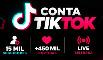 CONTA TIKTOK 15K+ | SEGUIDORES REAIS | LIVE LIBERADA