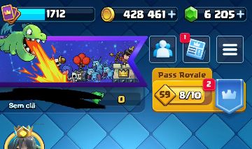 Conta rara clash royale com 14k trofeus e 6k de gemas