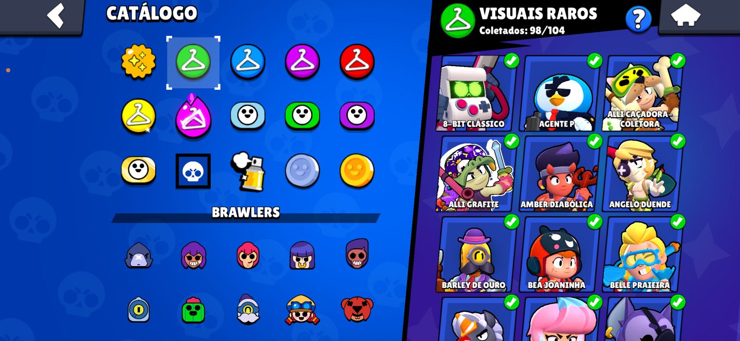 CONTA BRAWL STARS 70.989 TROFÉUS | 500 SKINS | 105 BRAWLERS | 7 HIPERCARGAS