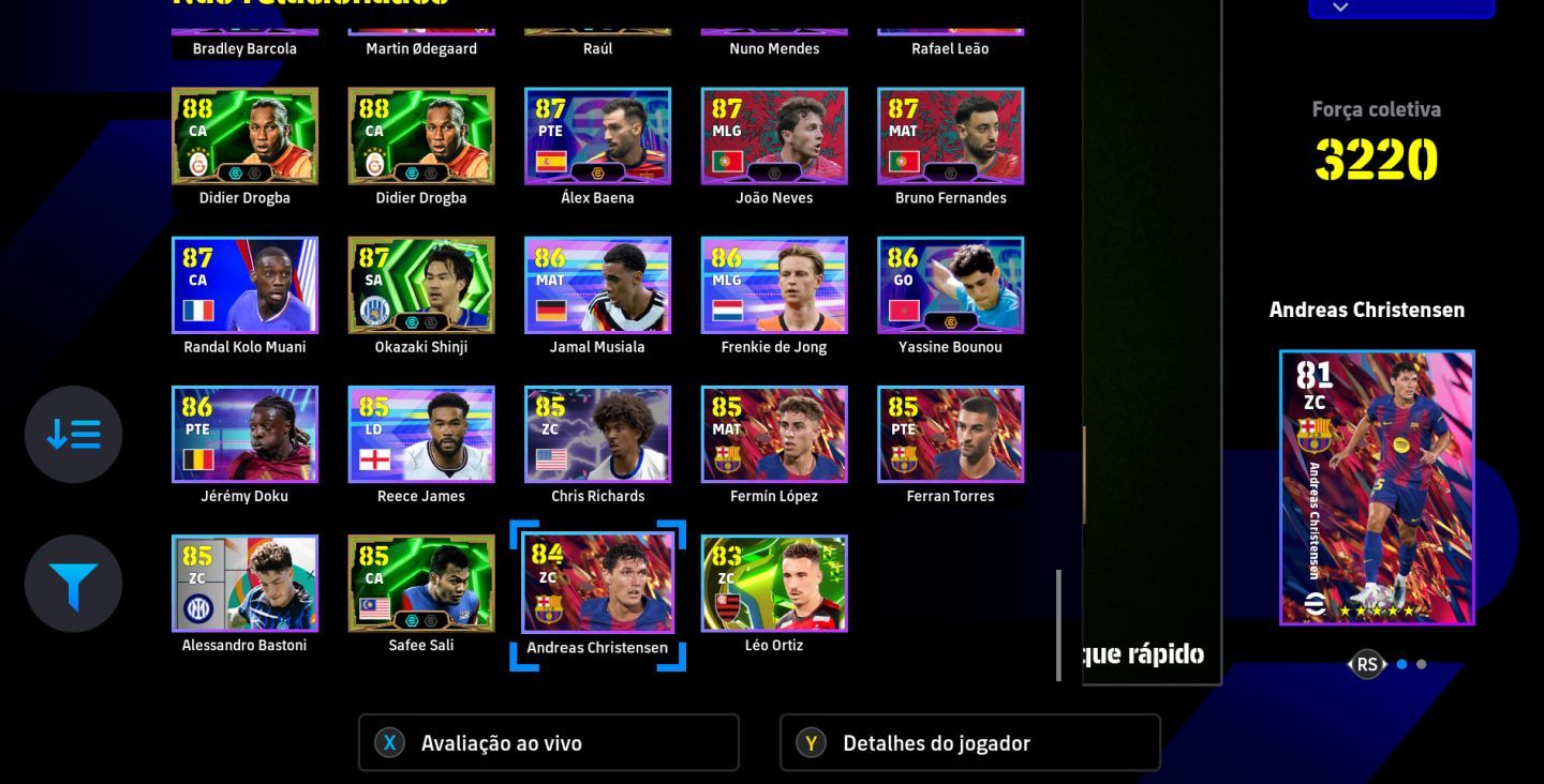 CONTA EFOOTBALL STEAM 3220+ 46 EPICOS 23 SHOWTIMES