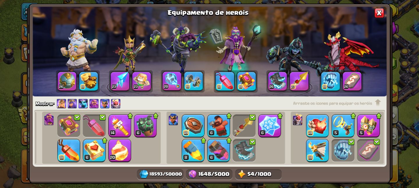 Conta Top CV18 Recente com 1500 gemas