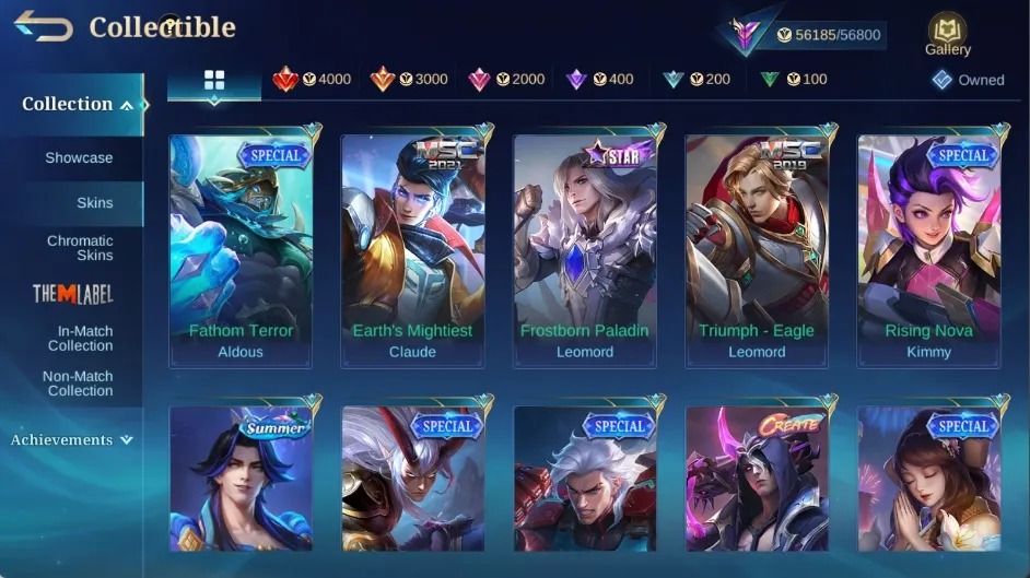 318 SKINS - FULL EMBLEMAS - FULL HEROIS