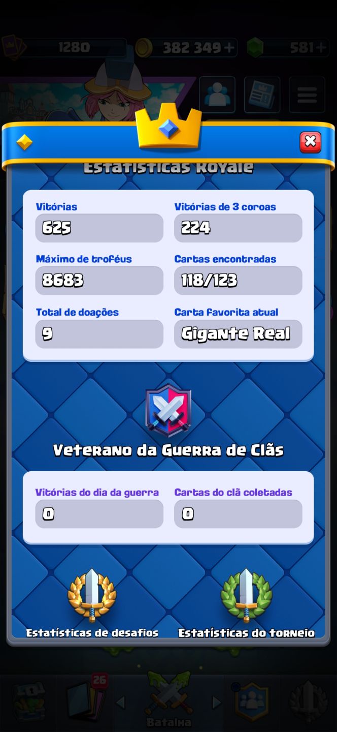 Conta Clash RoYale - LVL 13 - 8500 Trofeus