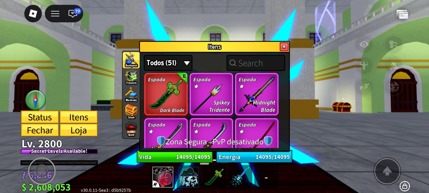 Conta de blox fruits