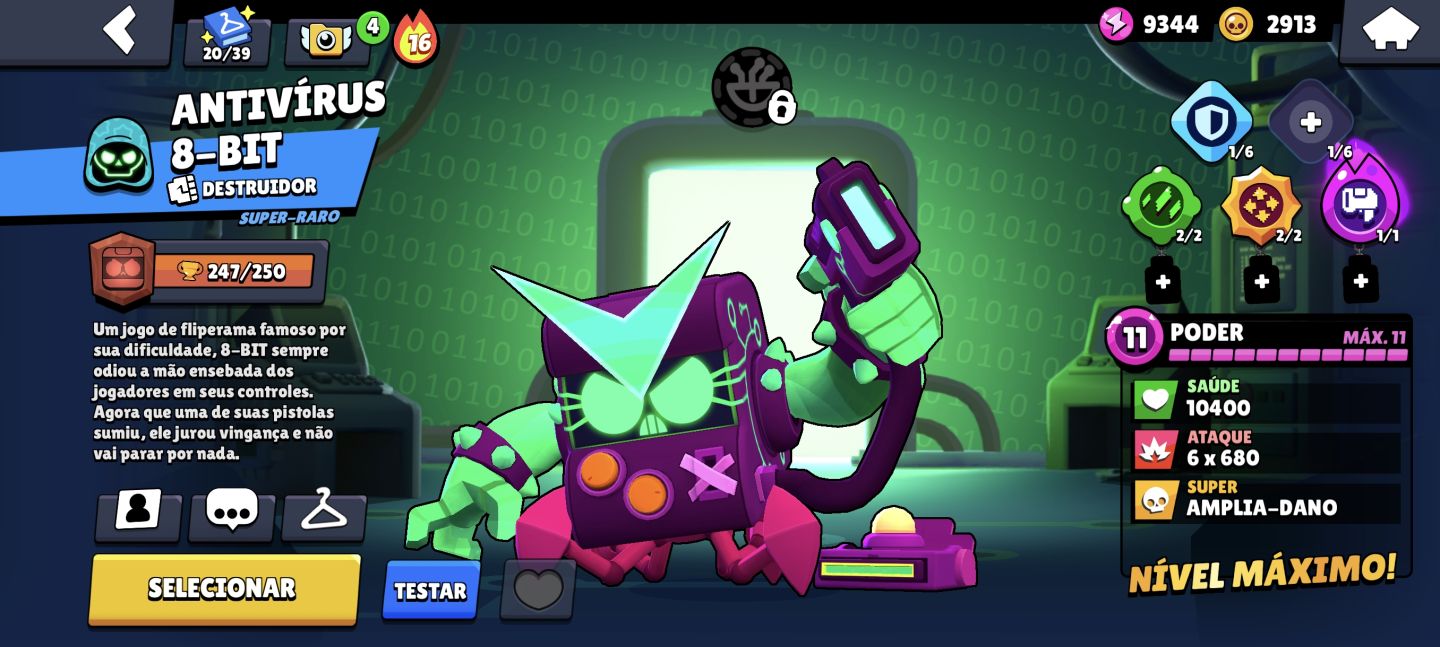 Conta Brawl Stars | 8.647 Troféus | 19 Brawlers | Várias Skins