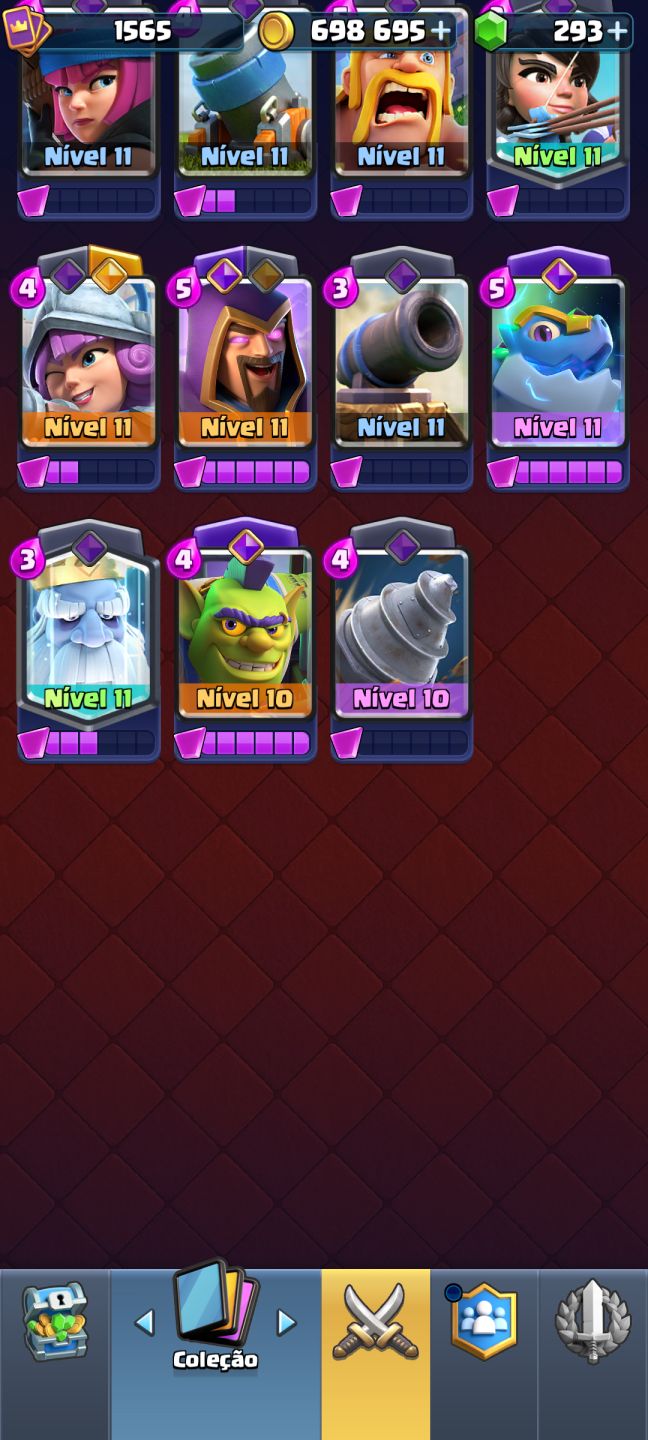 Conta de clash 10k de trofeus focada logbait 7 anos 17 evos