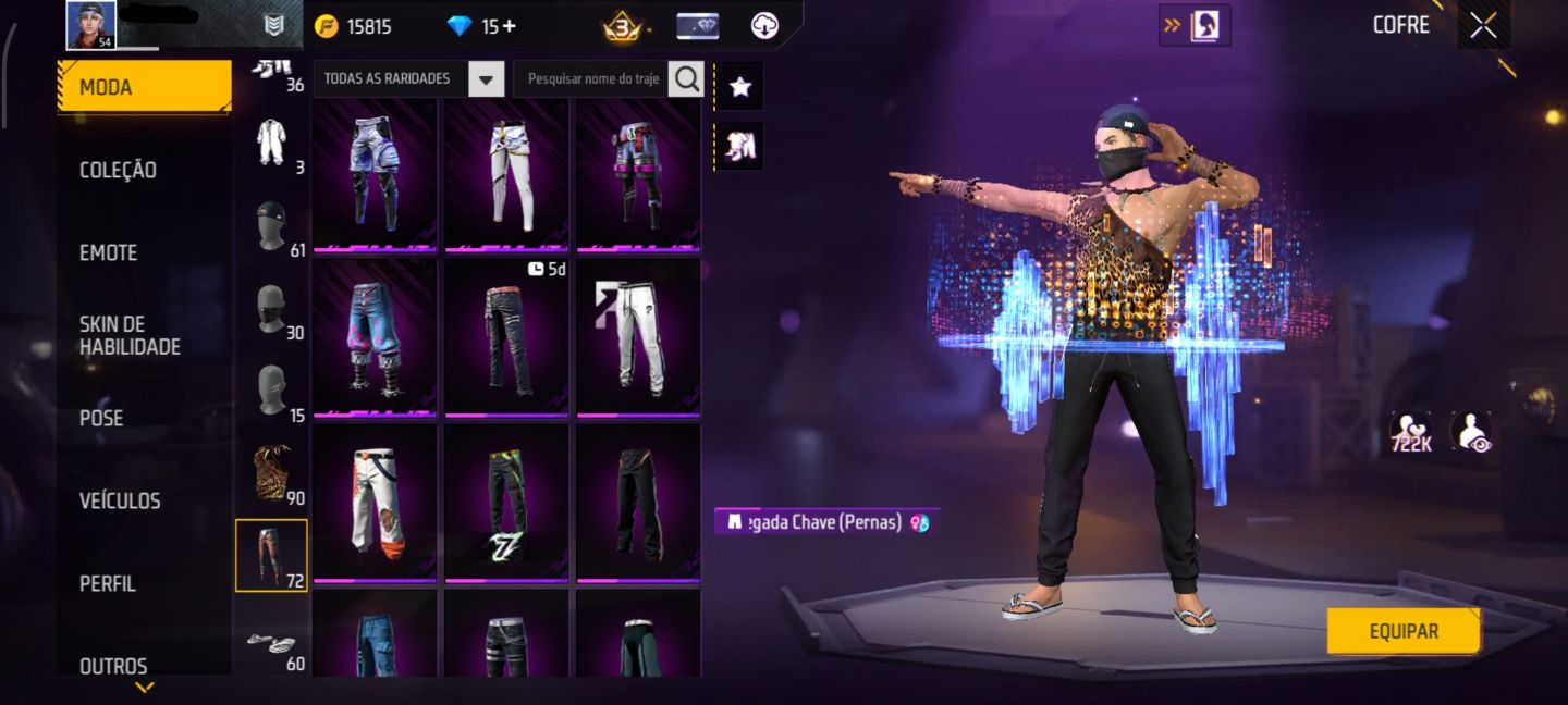 Conta de Free Fire 4 anos AP