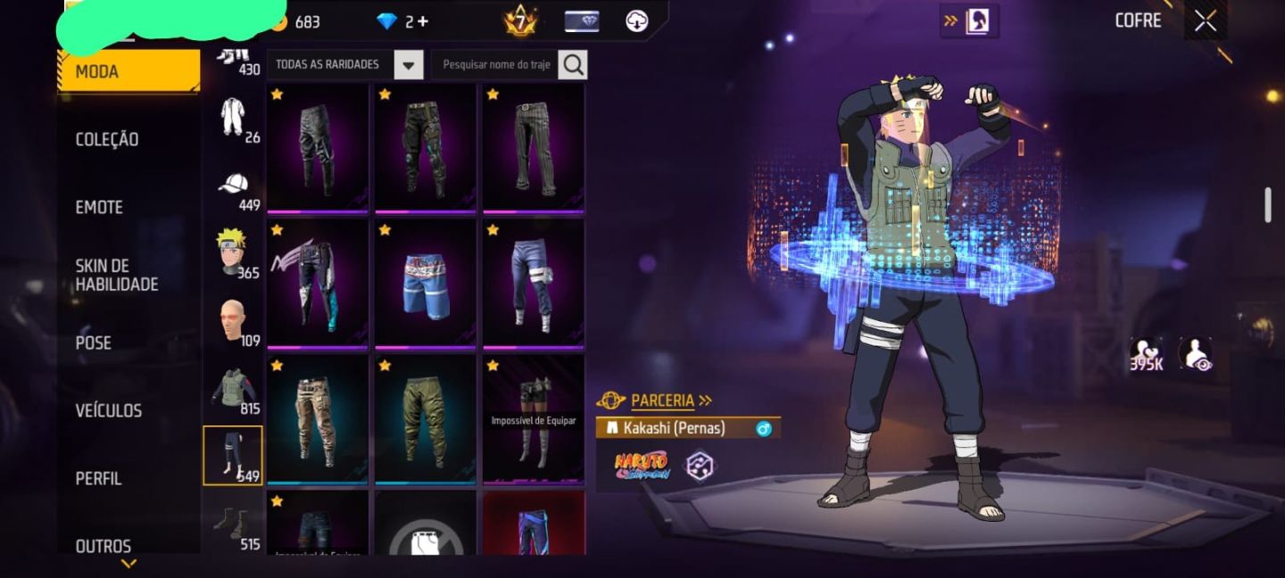 Vende-se conta free fire gemada PV 83