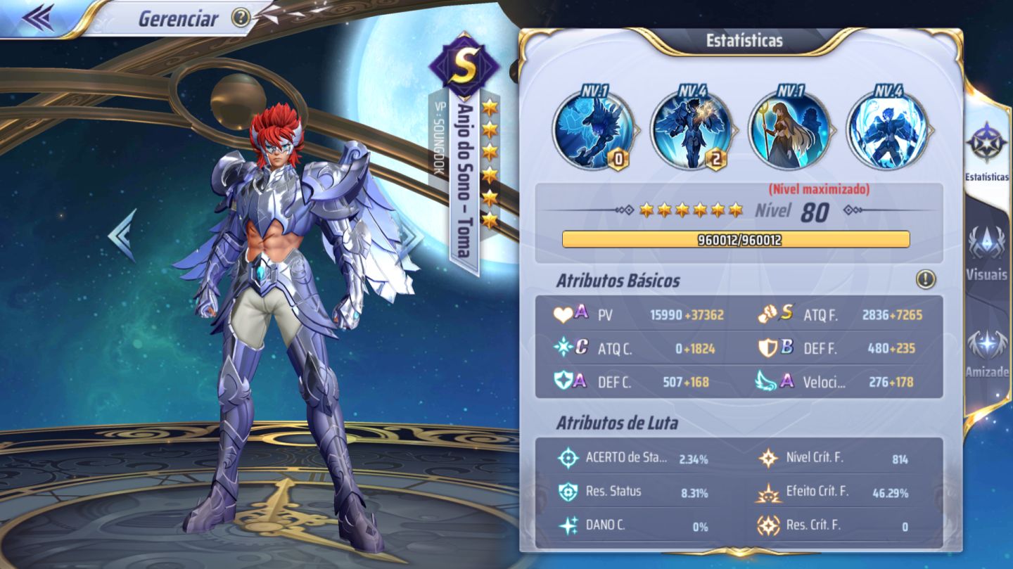 Conta Saint Seiya Awakening A-150
