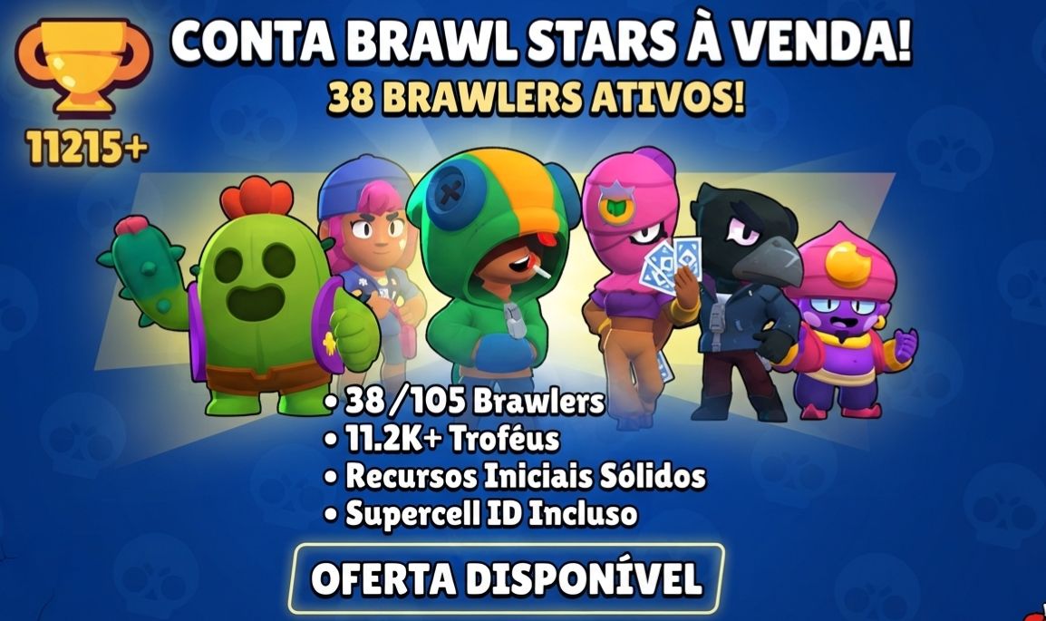 Conta Brawl Stars 11K Troféus | Vários Nível 11 | Entrega Rápida