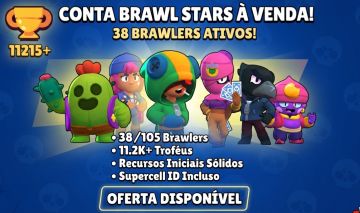 Conta Brawl Stars 11K Troféus | Vários Nível 11 | Entrega Rápida