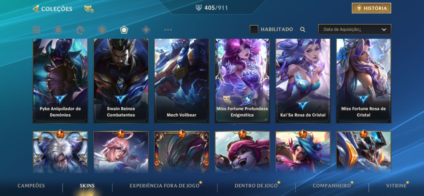Conta de Wild Rift pra colecionador