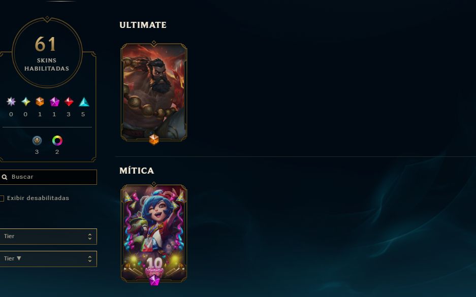 [Entrega Automática] Conta Lol Ouro, 61 Skins, com Skins Ultimate, mítica